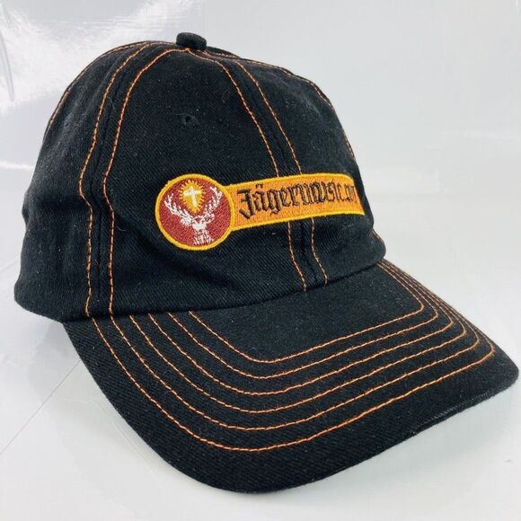 Jagermeister Music Baseball Hat Mens Jagermusic.com Black Logo Embroidered Cap - Picture 1 of 11